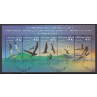 Christmas Island: 1993 Comm Inaugural Issue. Birds. CTO Mini Sheet. Ref: P0549