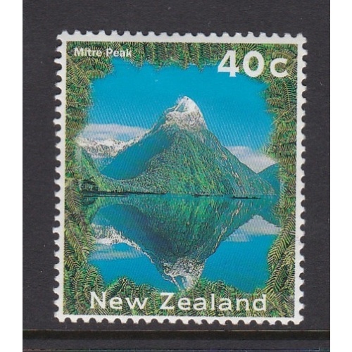 New Zealand: 1995 Scenery - Mitre Peak. MNH 40c Stamp. Ref: P0551