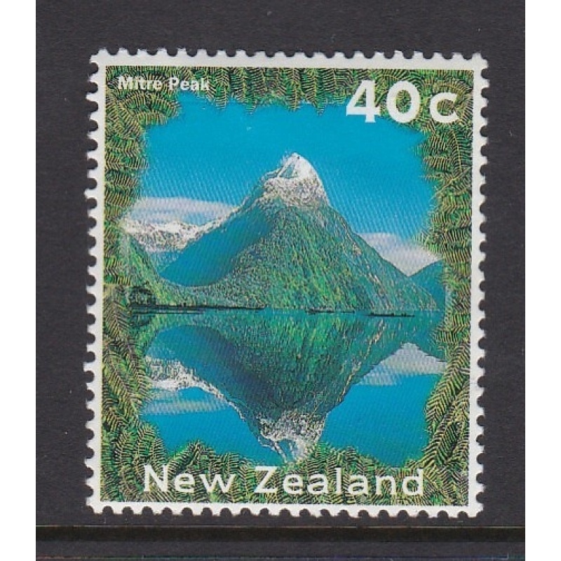 New Zealand: 1995 Scenery - Mitre Peak. MNH 40c Stamp. Ref: P0551