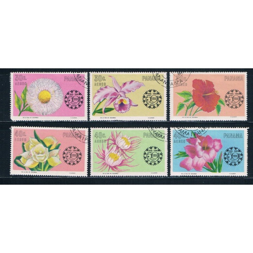 Panama C343-48 Used set Flowers 1966 CV 2.10 (HV0009)+