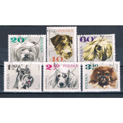 Poland 1636-21 Used Dogs 1969 CV 1.85 (P0353)
