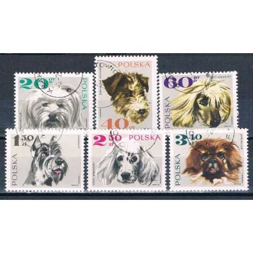 Poland 1636-21 Used Dogs 1969 CV 1.85 (P0354)
