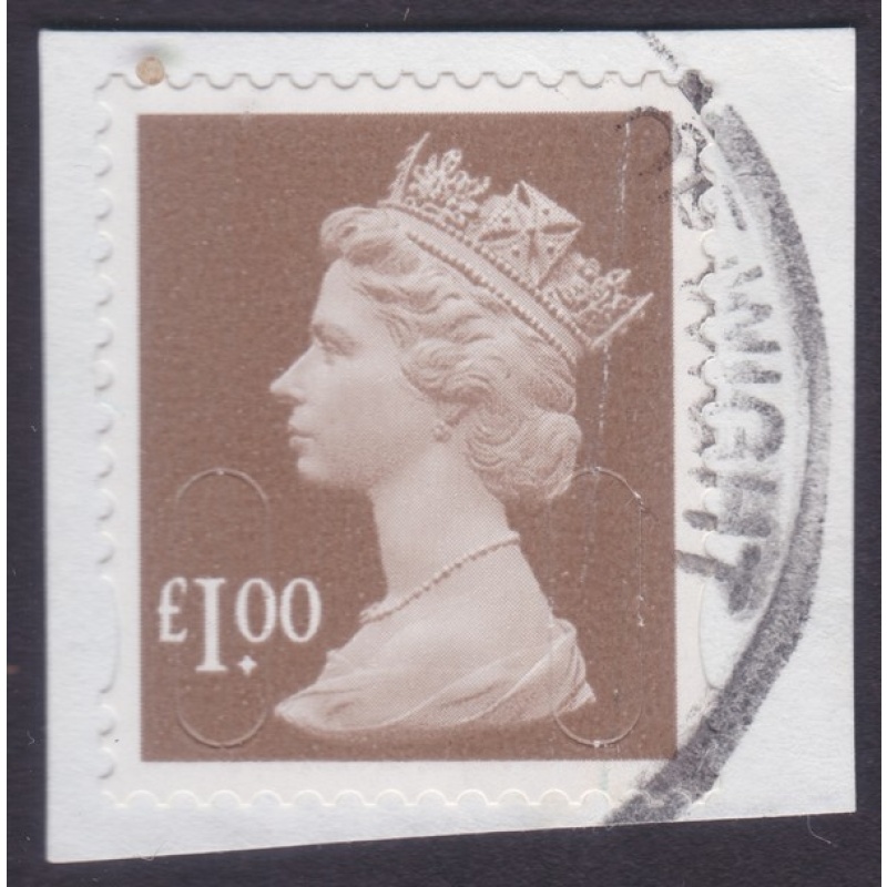GB 2012 Machin £1.00 M12L Sc#MH427 USED ON PIECE @Q460
