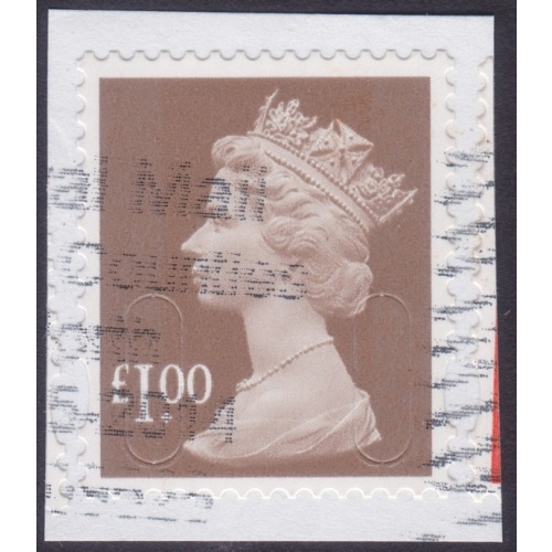 GB 2014 Machin £1.00 M14L Sc#MH427 USED ON PIECE @Q511