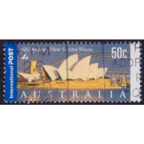 AUSTRALIA 2000 Tourist Attractions Sydney Opera House 50c Sc#1839 USED @RM076