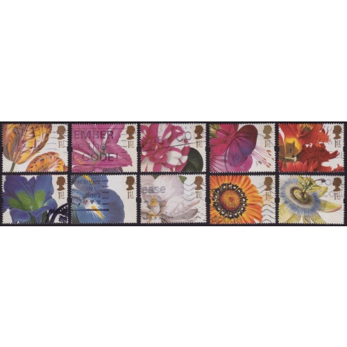 GREAT BRITAIN 1997 Flowers 10v set Sc#1713-22 - USED @RM455@RM455