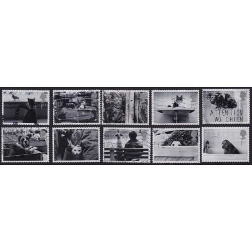 GREAT BRITAIN Cats and Dogs 10v set Sc#1953-62 - USED @RM457