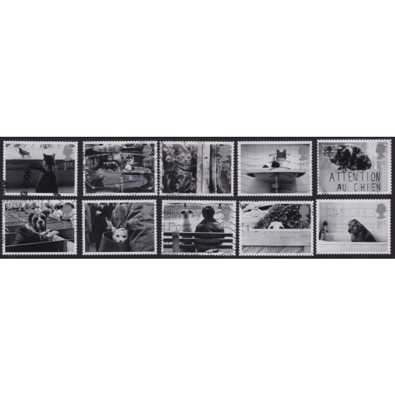 GREAT BRITAIN Cats and Dogs 10v set Sc#1953-62 - USED @RM457