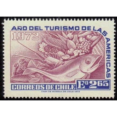 CHILE 1972 Tourism 2.65e Fish and Produce Sc#431 MNH @RM485