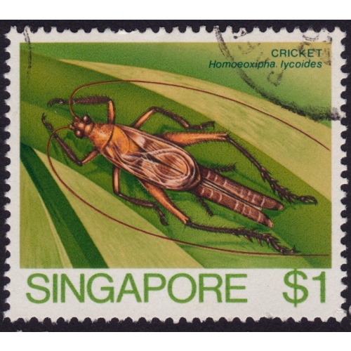 SINGAPORE 1985 Insects $1 Cricket Sc#461 USED @RM553