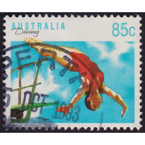 AUSTRALIA 1991 85c Sports/Diving Sc#1123 USED @RM559