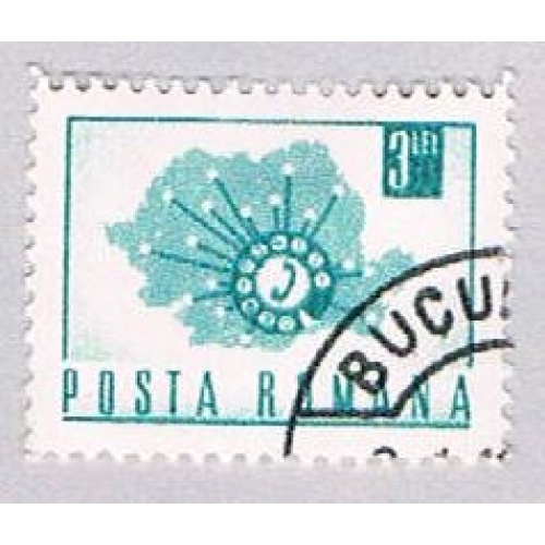 Romania 1984 Used Map 1967 (BP2938)