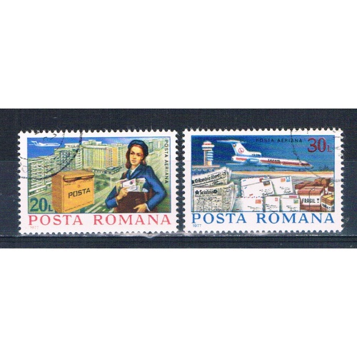 Romania C213-14 Used set Letters 1977 CV 2.75 (HV0119)+