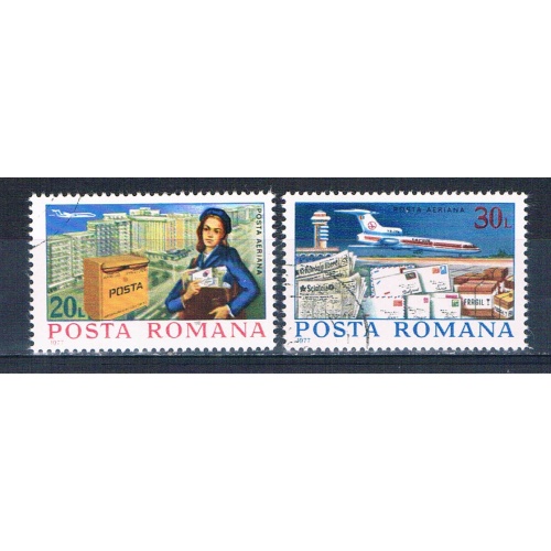 Romania C213-14 Used set Postal service 1977 CV 2.75 (R0809)