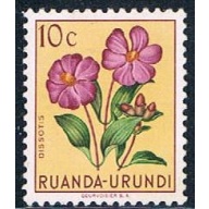 Ruanda Urundi 114 MLH Flower Disotis 1953 (R0238)+