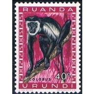 Ruanda Urundi 139 Unused Monkey 1959 (R0245)+