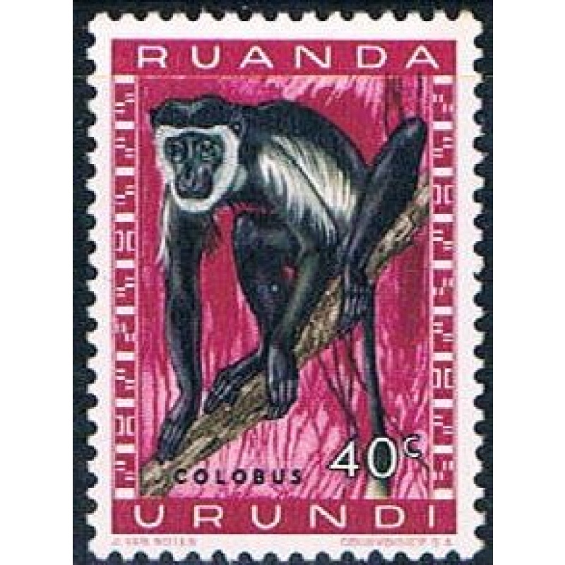 Ruanda Urundi 139 Unused Monkey 1959 (R0245)+