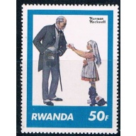 Rwanda 1029 Unused Saturday Evening Post Norman Rockwell (R0363)
