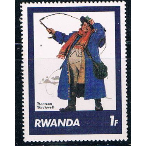 Rwanda 1030 Unused Saturday Evening Post Norman Rockwell (R0364)+