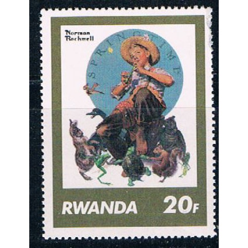 Rwanda 1032 Unused Saturday Evening Post Norman Rockwell (R0365)+