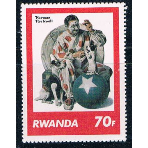Rwanda 1034 Unused Saturday Evening Post Norman Rockwell (R0366)+