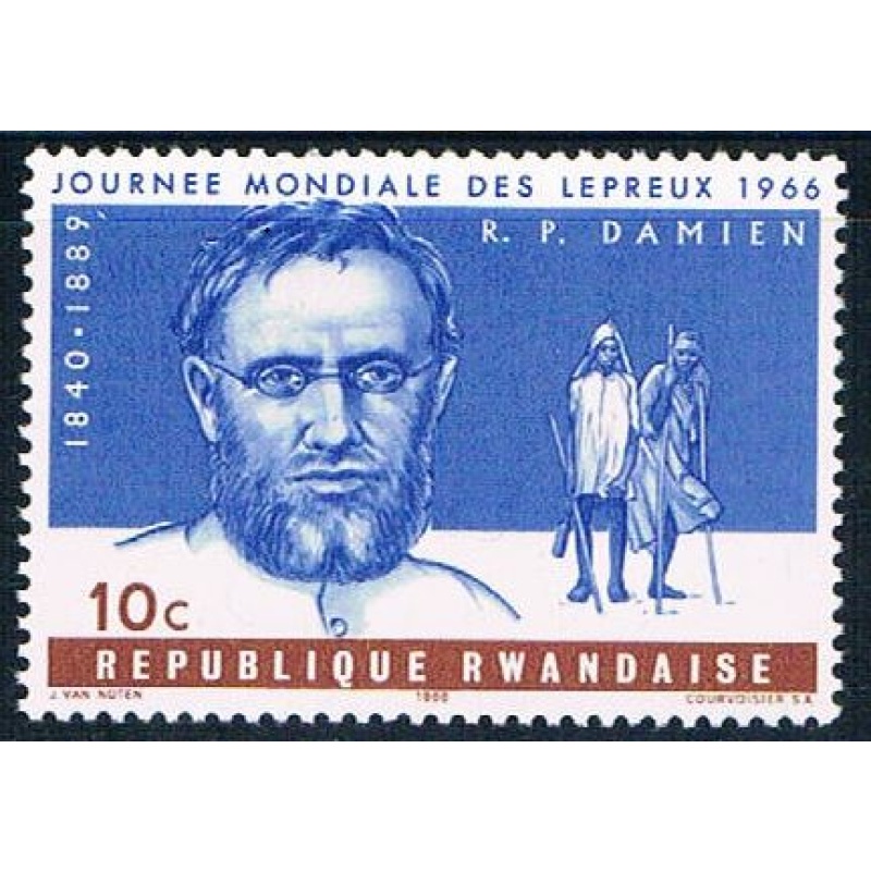 Rwanda 143 Unused Father Joseph Damien (R0298)
