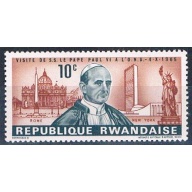 Rwanda 147 MLH Pope Paul VI 1966 (R0414)+