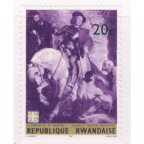 Rwanda 211 Unused St Martin painting 1967 (R0541)