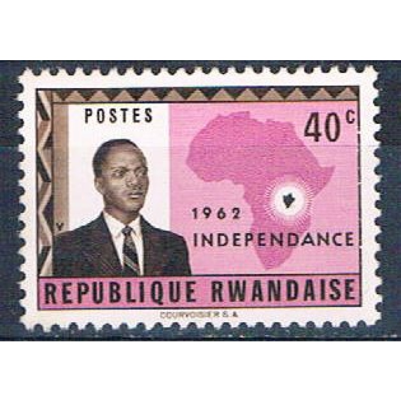 Rwanda 2 Unused Gregorie Kayibanda 1962 (R0412)+