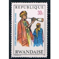 Rwanda 344 Unused Musician with flute (R0378)+