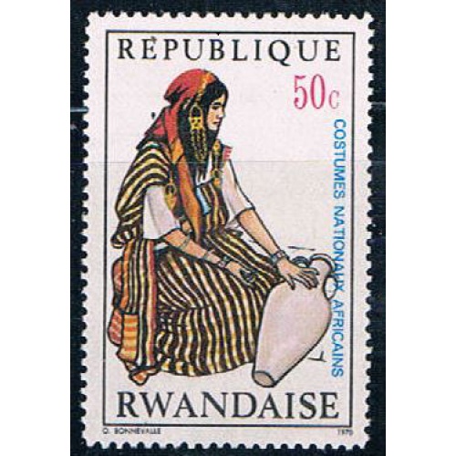 Rwanda 345 Unused Woman water carrier (R0379)+