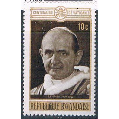 Rwanda 390 Unused Pope Paul 1970 (R0549)+