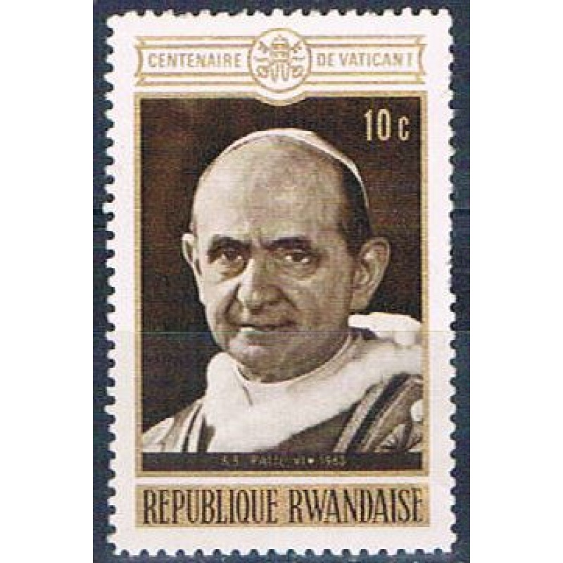 Rwanda 390 Unused Pope Paul VI 1970 (R0417)+