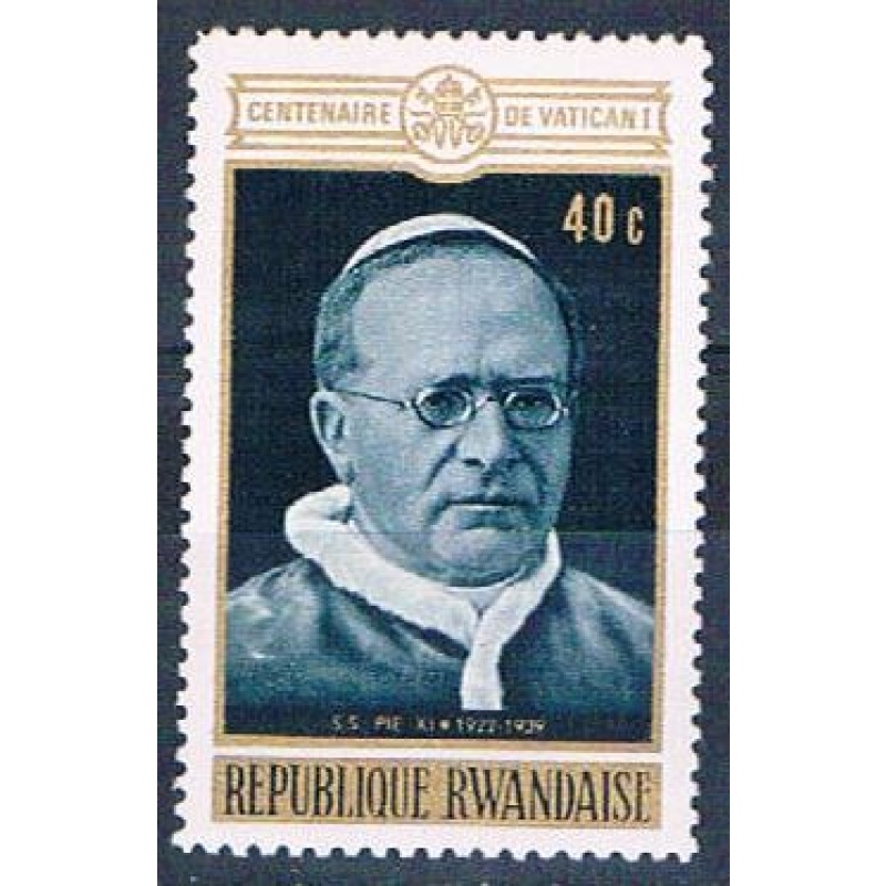 Rwanda 393 Unused Pope Pius XI 1970 (R0421)+