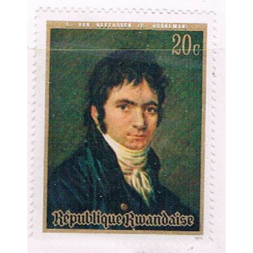 Rwanda 408 Unused Beethoven Portrait 1971 (R0552)+