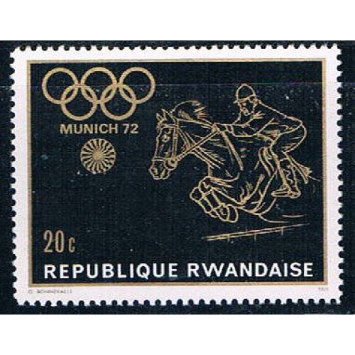 Rwanda 414 Unused Horse high jump (R0339)+
