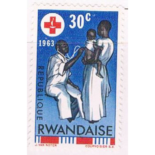 Rwanda 46 Unused Red Cross 1963 (R0526)