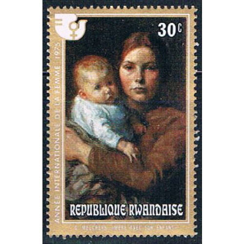 Rwanda 666 Unused Painting Mother and Infant (R0326)+