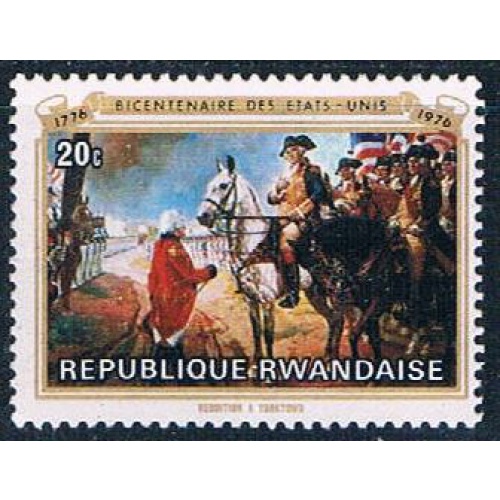 Rwanda 722 Unused Painting Surrender at Yorktown (R0336)+