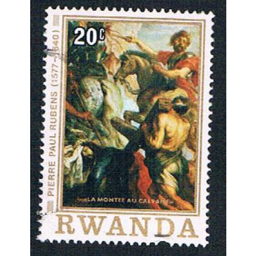 Rwanda 819 Used Painting Road to Calvery 1977 (BP27516)