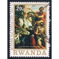 Rwanda 819 Used Painting Road to Calvery 1977 (BP2971)