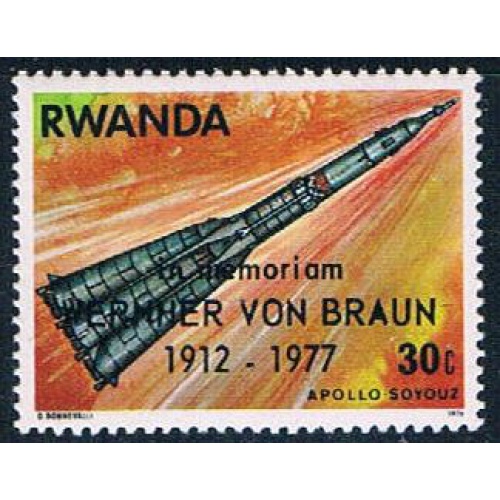 Rwanda 837 Unused Soyuz in space (R0266)+
