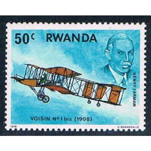 Rwanda 885 Unused Wright Brothers Flyer (R0270)+