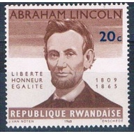 Rwanda 93 Unused Abraham Lincoln 1965 (R0405)+