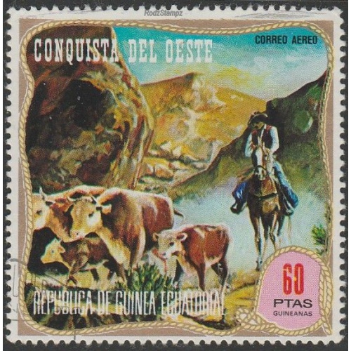 Equatorial Guinea 1974 Sc#74-96 60p Cattle Drive UNUSED-VF-OG-H.