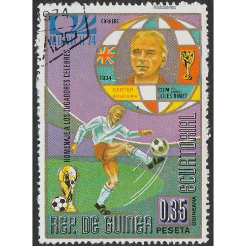 Equatorial Guinea 1973 Sc#73-123 35p Footballer George Carter UNUSED-VG-OG-H.