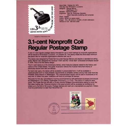 USA, Scott # SP393.   SC #1613, FDC. Souvenir Page.   Lot 220314