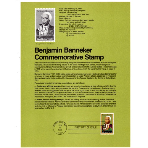 USA, Scott # SP482.   SC # 1804, FDC. Souvenir Page.   Lot 220314