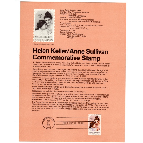 USA, Scott # SP489.   SC # 1824, FDC. Souvenir Page.   Lot 220314