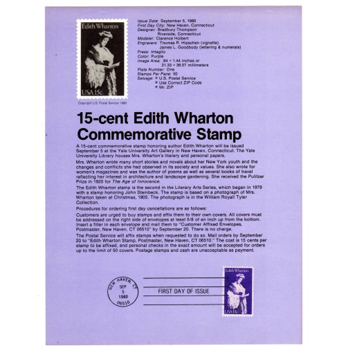 USA, Scott # SP494.   SC # 1832, FDC. Souvenir Page.   Lot 220314